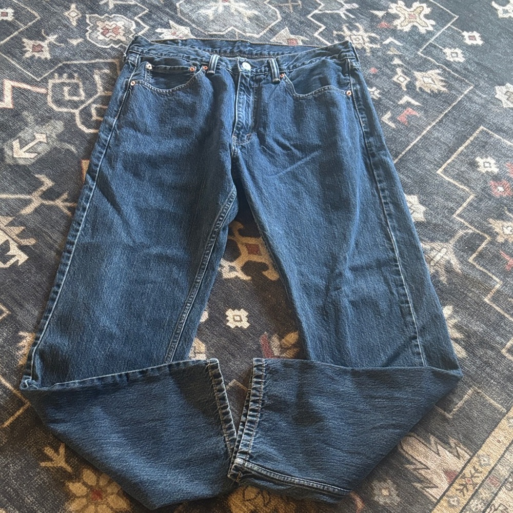 Levi's Men's Dark Blue Relaxed Fit Jeans